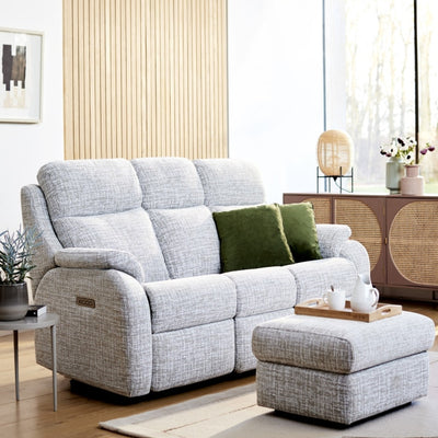 G Plan Kingsbury 3 Seater Recliner Sofa available in a variety of fabrics at Hunters Furniture Derby