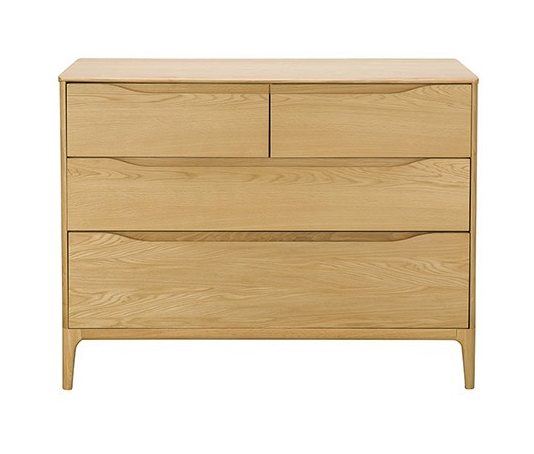 Ercol Rimini 4 drawer chest available at Hunters Furniture Derby