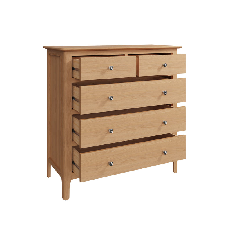 Tansley 2 Over 3 Chest of Drawers available at Hunters Furniture Derby