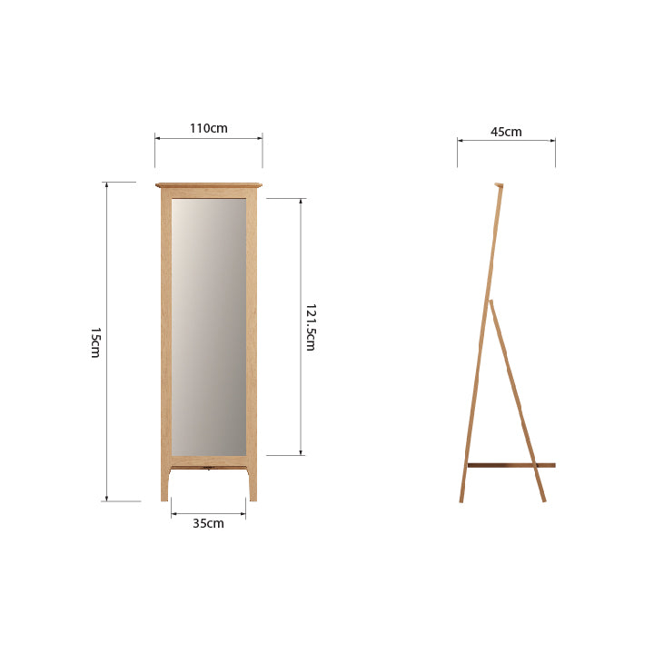 Tansley Cheval Mirror available at Hunters Furniture Derby