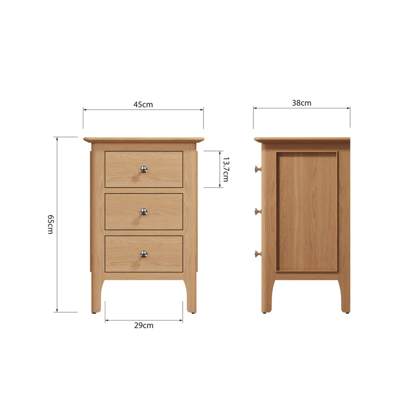 Tansley Large Bedside Cabinet available at Hunters Furniture Derby